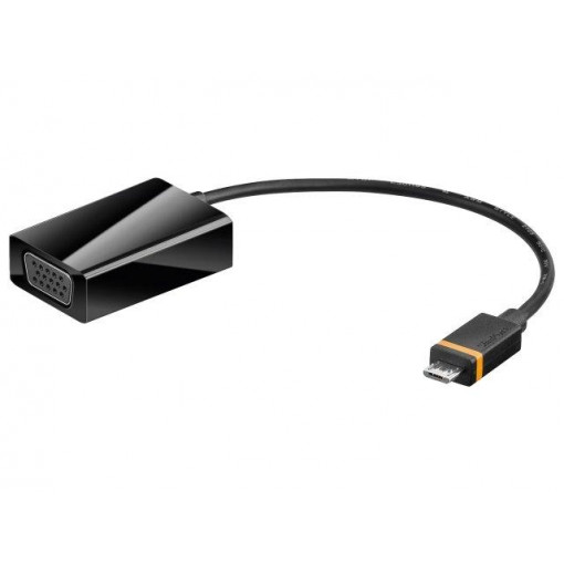 61751; Adapter; Slim Port; D-Sub 15pin HD socket,USB B micro plug; Goobay 61751; Adapter; Slim Port; D-Sub 15pin HD socket,USB B micro plug; Goobay