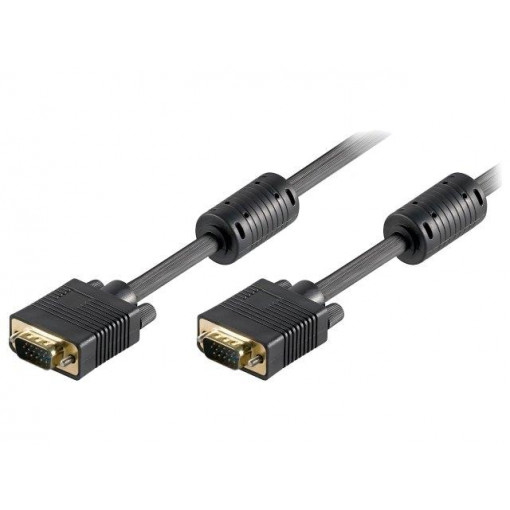 68139; Cable; D-Sub 15pin HD plug,both sides; 15m; Colour: black; Goobay 68139; Cable; D-Sub 15pin HD plug,both sides; 15m; Colour: black; Goobay