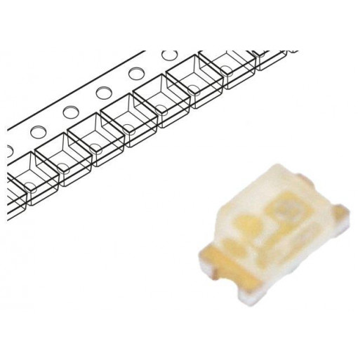 VLMB1300-GS08; LED; SMD; 0603; blue; 28÷180mcd; 1.6x0.8x0.8mm; 130°; 2.8÷3.8V; 20mA; VISHAY