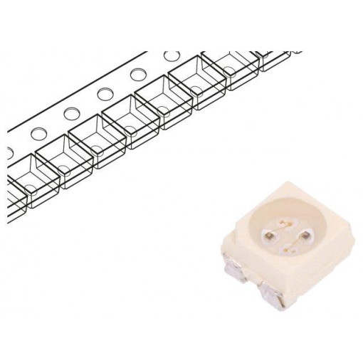 VLMKE3400-GS08; LED; SMD; 3528,PLCC4; red; 56÷180mcd; 3.5x2.8x1.75mm; 60°; 1.9÷2.6V; VISHAY