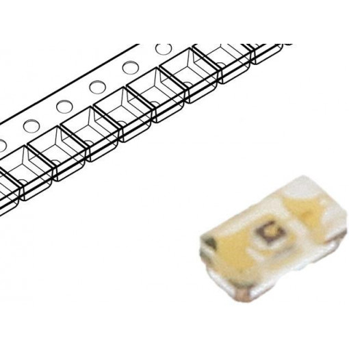VLMS1500-GS08; LED; SMD; 0402; red; 18÷54mcd; 1x0.5x0.35mm; 130°; 2÷2.4V; 20mA; VISHAY