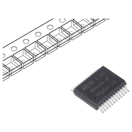 VNI4140K-32; IC: driver; high-side; 1A; Channels: 4; PowerSSO24; Package: tube; STMicroelectronics