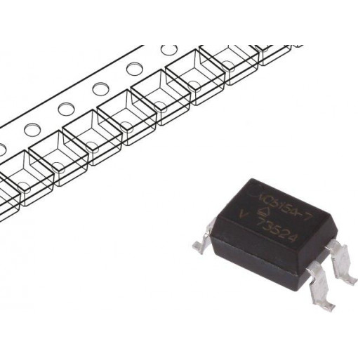 VO615A-7X017T; Optocoupler; SMD; Channels: 1; Out: transistor; Uinsul: 1.5kV; VISHAY