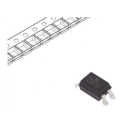VO617A-3X007T; Optocoupler; SMD; Channels: 1; Out: transistor; Uinsul: 5.3kV; VISHAY