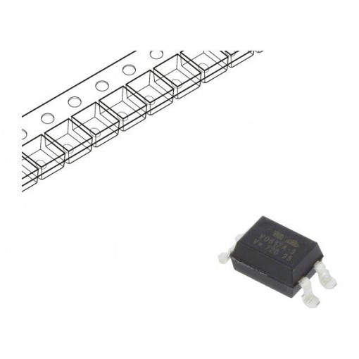 VO617A-3X017T; Optocoupler; SMD; Channels: 1; Out: transistor; Uinsul: 5.3kV; VISHAY