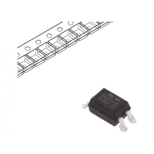 VO617A-4X017T; Optocoupler; SMD; Channels: 1; Out: transistor; Uinsul: 5.3kV; VISHAY