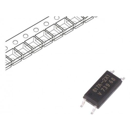 VOL617A-2X001T; Optocoupler; SMD; Channels: 1; Out: transistor; Uinsul: 5kV; Uce: 80V; VISHAY