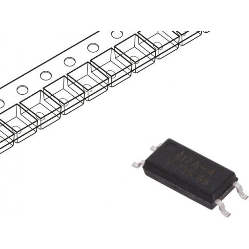 VOL617A-4T; Optocoupler; SMD; Channels: 1; Out: transistor; Uinsul: 5kV; Uce: 80V; VISHAY