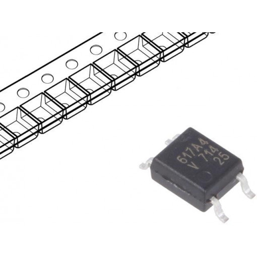 VOM617A-4T; Optocoupler; SMD; Channels: 1; Out: transistor; Uinsul: 3.75kV; SOP4; VISHAY