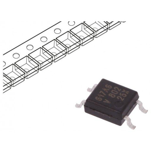 VOM617A-6X001T; Optocoupler; SMD; Channels: 1; Out: transistor; Uinsul: 3.75kV; SOP4; VISHAY