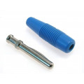 VON30BL; Plug; 4mm banana; 30A; 60VDC; blue; non-insulated; 3mΩ; 2.5mm2; 51mm; HIRSCHMANN T&M
