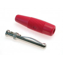 VON30RT; Plug; 4mm banana; 30A; 60VDC; red; non-insulated; 3mΩ; 2.5mm2; 51mm; HIRSCHMANN T&M