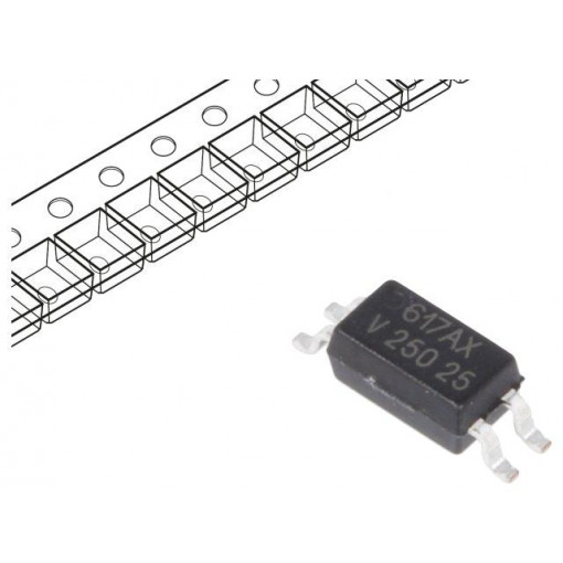 VOS617A-X001T; Optocoupler; SMD; Channels: 1; Out: transistor; Uinsul: 3.75kV; SOP4; VISHAY