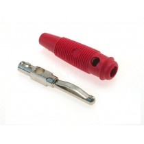 VQ20RT; Plug; 4mm banana; 16A; 60VDC; red; 3mΩ; 1.5mm2; Contacts: brass; HIRSCHMANN T&M