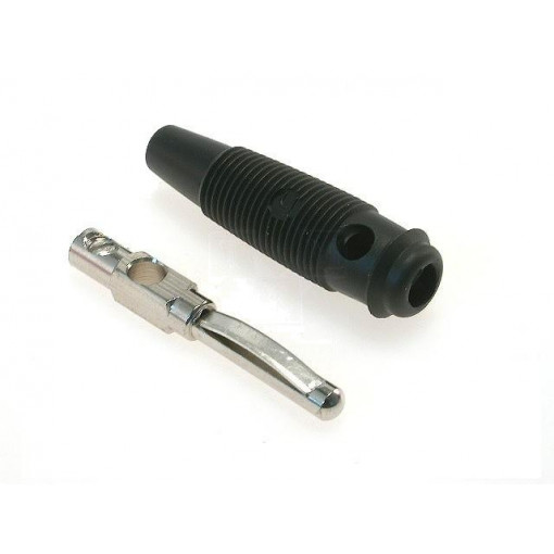 VQ20SW; Plug; 4mm banana; 16A; 60VDC; black; 3mΩ; 1.5mm2; Contacts: brass; HIRSCHMANN T&M