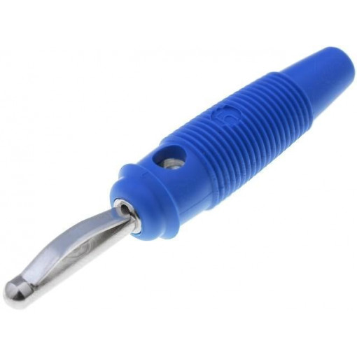 VQ30BL; Plug; 4mm banana; 16A; 60VDC; blue; 3mΩ; 1.5mm2; Contacts: brass; HIRSCHMANN T&M