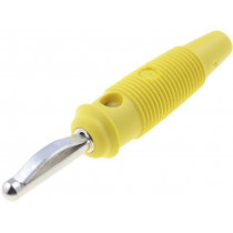 VQ30GE; Plug; 4mm banana; 16A; 60VDC; yellow; 3mΩ; 1.5mm2; Contacts: brass; HIRSCHMANN T&M