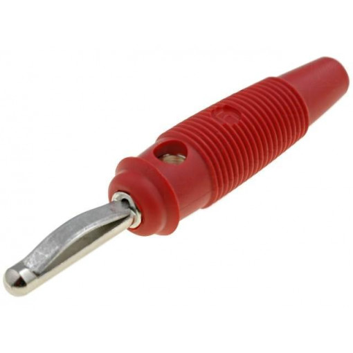 VQ30RT; Plug; 4mm banana; 16A; 60VDC; red; 3mΩ; 1.5mm2; Contacts: brass; HIRSCHMANN T&M