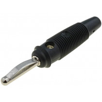 VQ30SW; Plug; 4mm banana; 16A; 60VDC; black; 3mΩ; 1.5mm2; Contacts: brass; HIRSCHMANN T&M