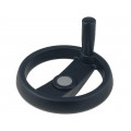 VRTP.160+I A-14; Knob; with handle; H: 51mm; Ømount.hole: 14mm; black; 0÷80°C; ELESA+GANTER