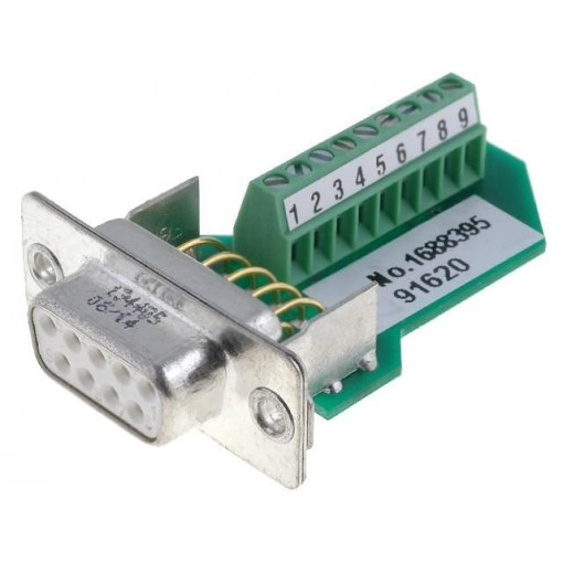 VS-09-BU-DSUB/9-MPT-0,5 1688395; D-Sub; PIN: 9; plug; female; for cable; screw terminal; 5A; 60V; PHOENIX CONTACT