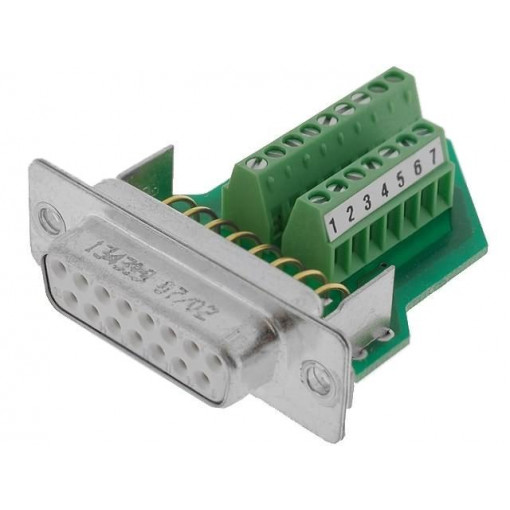 VS-15-BU-DSUB/16-MPT-0,5 1688094; D-Sub; PIN: 15; plug; female; for cable; screw terminal; 5A; 60V; PHOENIX CONTACT