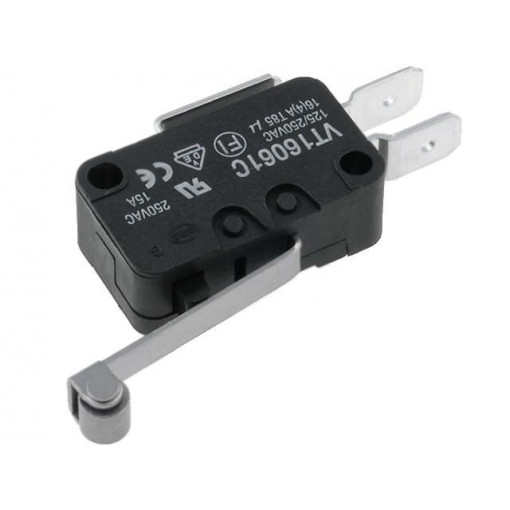 VT16061C; Microswitch SNAP ACTION; with lever (with roller); SPDT; Pos: 2; HIGHLY VT16061C; Microswitch SNAP ACTION; with lever (with roller); SPDT; Pos: 2; HIGHLY
