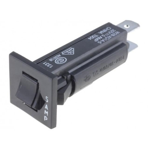 3-1393250-8; Circuit breaker; Urated: 250VAC; 32VDC; 5A; SPST-NC; Poles: 1; Ø16mm; TE Connectivity