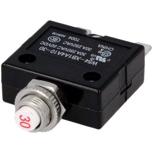 1-1423674-1; Circuit breaker; Urated: 250VAC; 50VDC; 30A; SPST-NC; Poles: 1; TE Connectivity