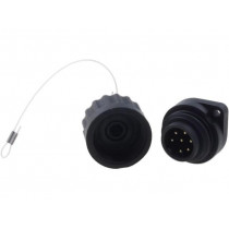 WA22J7Z1; WA22; socket; male; PIN: 7; 6+PE; IP67; 10A; soldering; 250V; WEIPU