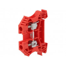 1020240000 WDU 6 RT; Splice terminal: rail; 6mm2; ways: 1; terminals: 2; red; wemid; TS35; WEIDMÜLLER