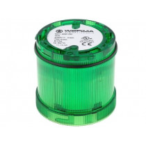 64120000; Signaller: lighting; bulb BA15D; green; Usup: 12÷240VDC; IP65; WERMA