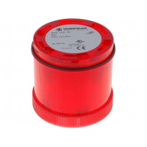 64410075; Signaller: lighting; LED; red; Usup: 24VDC; Usup: 24VAC; IP65; WERMA