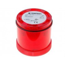 64411075; Signaller: lighting; LED; red; Usup: 24VDC; Usup: 24VAC; IP65; WERMA