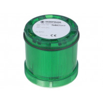 64721075; Signaller: lighting; LED; green; Usup: 24VDC; Usup: 24VAC; IP65; WERMA