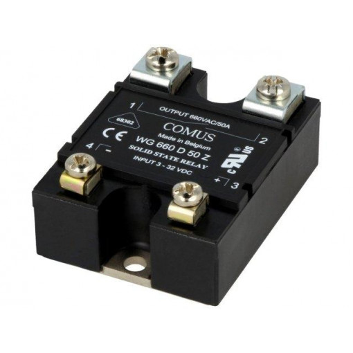 WG660D50Z; Relay: solid state; Ucntrl: 3÷32VDC; 50A; 24÷660VAC; -20÷80°C; COMUS WG660D50Z; Relay: solid state; Ucntrl: 3÷32VDC; 50A; 24÷660VAC; -20÷80°C; COMUS