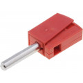 215-212; Plug; 4mm banana; 20A; 42V; red; non-insulated; 40mm; 3.86g; WAGO