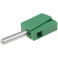 215-411; Plug; 4mm banana; 20A; 42V; green; non-insulated; 40mm; 3.86g; WAGO
