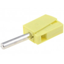 215-511; Plug; 4mm banana; 20A; 42V; yellow; non-insulated; 40mm; 3.86g; WAGO