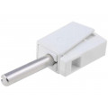 215-611; Plug; 4mm banana; 20A; 42V; white; non-insulated; 40mm; 3.86g; WAGO