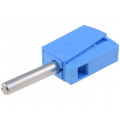 215-711; Plug; 4mm banana; 20A; 42V; blue; non-insulated; 40mm; 3.86g; WAGO