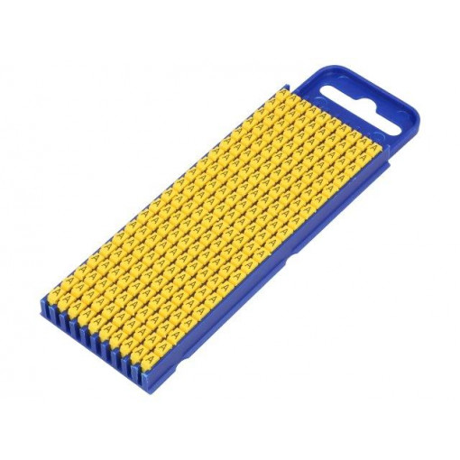 561-02014; Markers for cables and wires; Label symbol: A; 2.8÷3.8mm; yellow; HELLERMANNTYTON