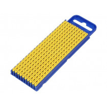 561-02054; Markers for cables and wires; Label symbol: E; 2.8÷3.8mm; yellow; HELLERMANNTYTON