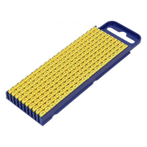 561-02064; Markers for cables and wires; Label symbol: F; 2.8÷3.8mm; yellow; HELLERMANNTYTON