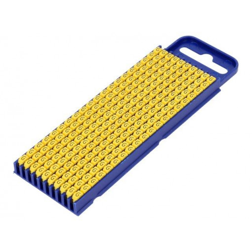 561-02074; Markers for cables and wires; Label symbol: G; 2.8÷3.8mm; yellow; HELLERMANNTYTON