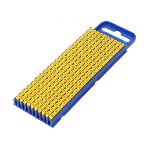 561-02084; Markers for cables and wires; Label symbol: H; 2.8÷3.8mm; yellow; HELLERMANNTYTON