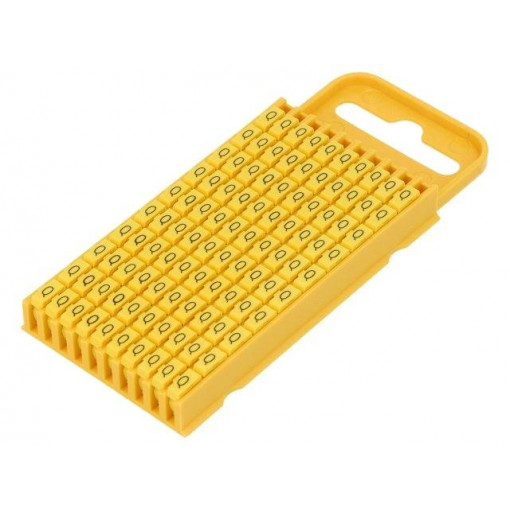 561-03174; Markers for cables and wires; Label symbol: Q; 4.3÷5.3mm; yellow; HELLERMANNTYTON