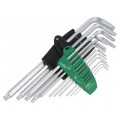 39105; Key set; Torx®; Chrom-vanadium steel; Pcs: 13; Package: blister; WIHA