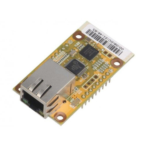 WIZ550S2E; Module: Ethernet; Comp: W5500; uC: LPC11E36FHN33; 3.3VDC; TTL; WIZNET
