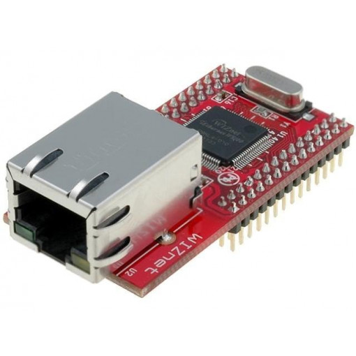 WIZ810MJ; Module: Ethernet; Comp: W5100; 3.3VDC; SPI; 2mm; PIN: 56(2x14,2x14); WIZNET